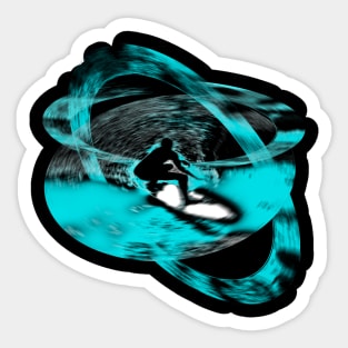 Surf Drop Space Surfer Sticker